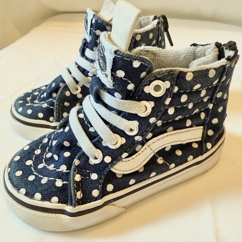 Vans Polka Dot Toddler High Tops Size 5
